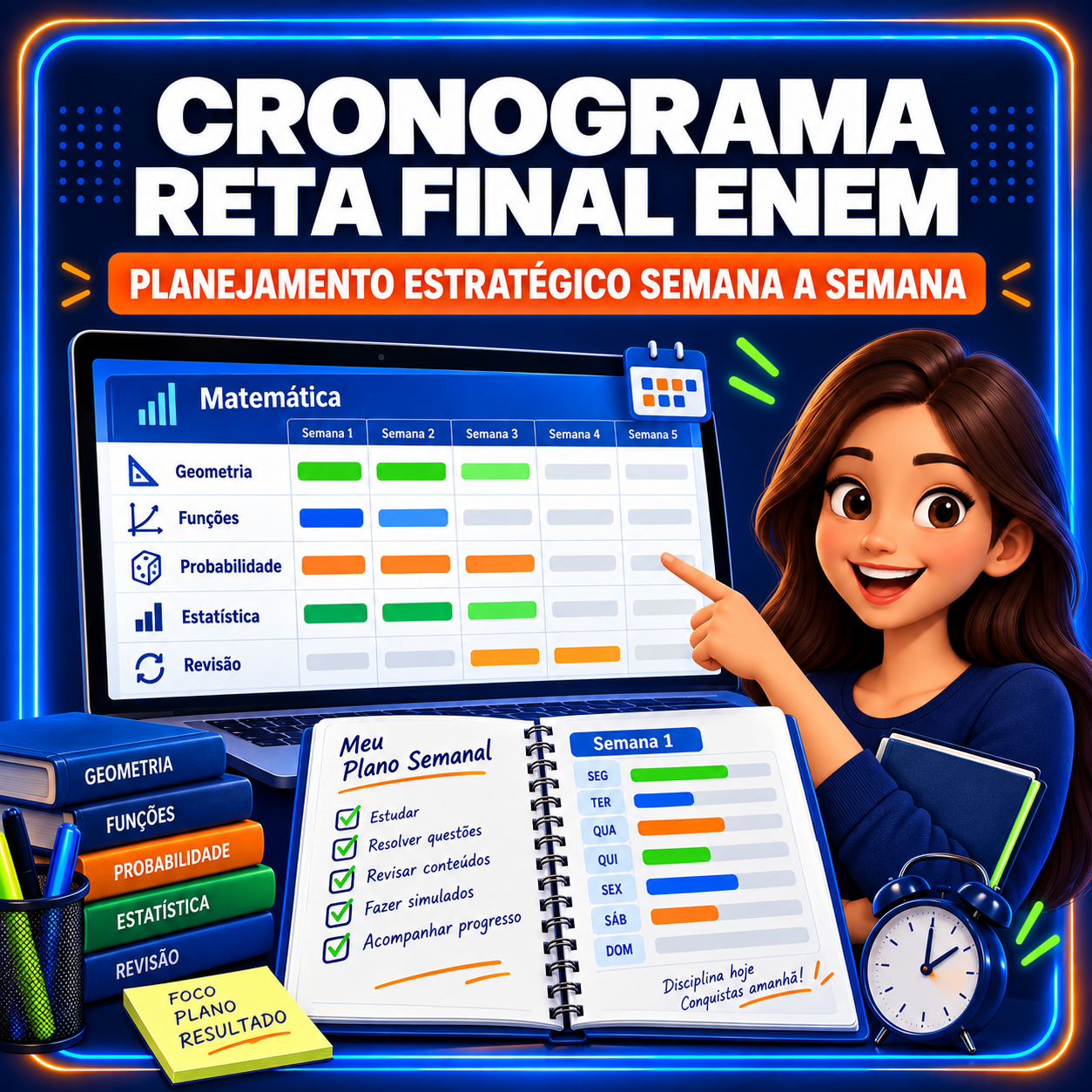 Bônus 3 - Cronograma Reta Final ENEM