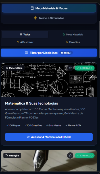 Módulos de Matemática e Redação